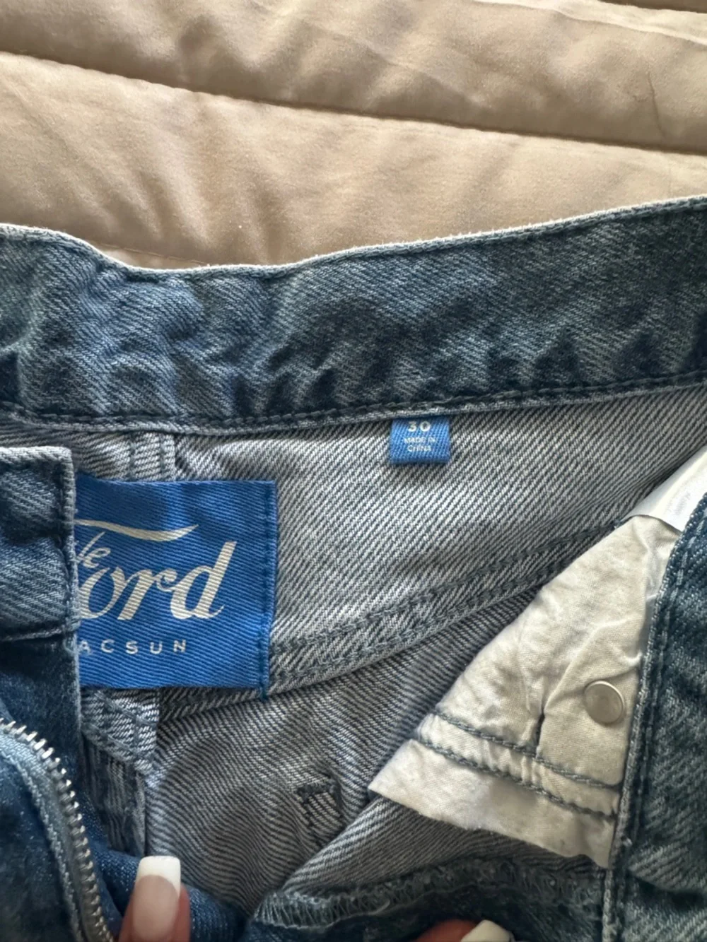 Ford Light Blue Embroidered Logo High-Rise Women’s Jeans - Picture 3 of 3